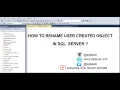 Rename User Created Object in SQL Server