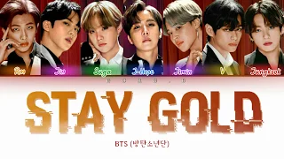 BTS Stay Gold Lyrics Color Coded Lyrics Eng Rom Kan 