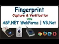 Fingerprint Capture and Verification Demo ASP NET Webforms VB Net