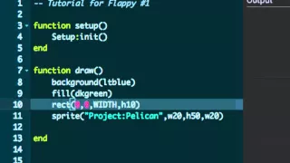 Codea Tutorials -Flappy Pelican in Lua iPad Programming Part 1