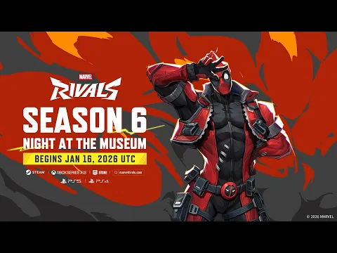 Video Thumbnail: Deadpool is coming to Marvel Rivals on Jan 16 // Season 6: Night at the Museum Official Trailer