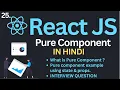 Pure Component in ReactJs Tutorial in Hindi Complete React Course