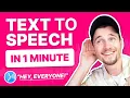 How to Make a Text to Speech in 1 Minute