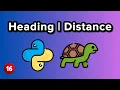 Heading and Distance Functions - Turtle Graphics Tutorial 16