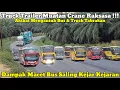Download Lagu Truck Trailer Muatan Crane Raksasa || Dampak Macet Bus Saling Kejar Kejaran Di Bukit Kodok