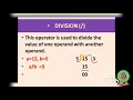 Introduction to Java Bluej-Operator Class 8 Computer Holy Heart Schools