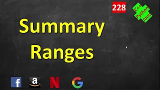 Summary Ranges LeetCode 228 C Java Python
