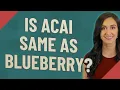 Is acai same as blueberry