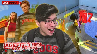 LIVE ON - DE VOLTA A ESCOLA SENDO NERD E DESEJADO - FREE FIRE E AGEFIELD HIGH SCHOOL