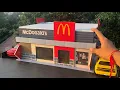 Lagu DIY - Mini McDonald's Restaurant Diorama with Lights | Drive Thru with Toy cars