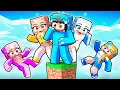 Download Lagu My Twin Sister Meets MY REAL LIFE GIRLFRIEND On ONE BLOCK in Minecraft!