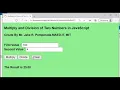 Multiply and Division of Two Numbers in JavaScript