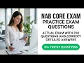 2026 NAB Core Exam Prep 200 Actual Practice Questions and Correct Detailed Answers