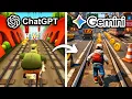 ChatGPT vs Gemini vs Claude Make Subway Surfers From Scratch