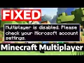 How To Fix Minecraft Multiplayer Not Working NEW Minecraft Multiplayer Disabled