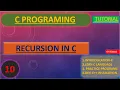 C in Recursion Part-10 With Notes c programming in hindi C FULL COURSE