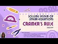 Solving Linear Equation System Using Cramer s Rule