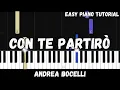 Download Lagu Andrea Bocelli - Con Te Partirò (Easy Piano Tutorial)
