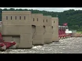 Lock and Dam 11 on the Mississippi River in Dubuque Iowa