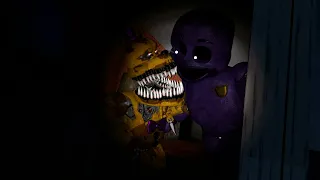 FNAF 4 in REAL TIME PURPLE GUY vs NIGHTMARE FREDBEAR SFM Animation fanmade
