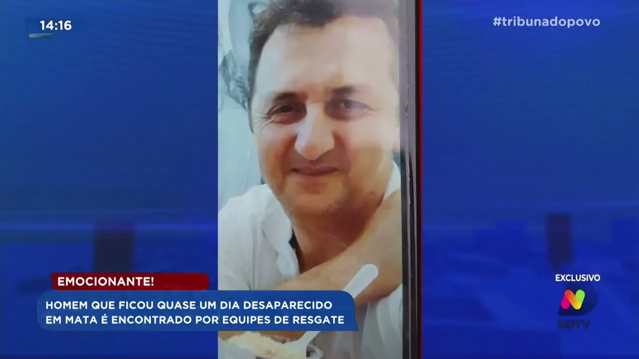 Homem desaparece em mata e é encontrado após quase um dia de buscas intensas