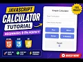 Build a Calculator Using HTML CSS JavaScript Step-by-Step Tutorial
