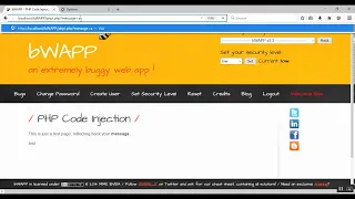 BWAPP ile Php Code Injection Php Code Injection with BWAPP