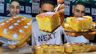 كيكة البسبوسة باسهل طريقة كيكة الرواني 