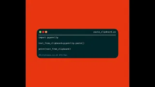 Python Pyperclip - Paste text from clipboard
