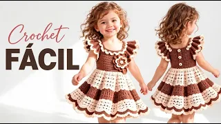 Crea este ESPECTACULAR vestido para niña