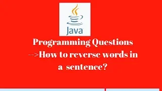 How to reverse sentence words java programs for selenium interview