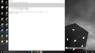 Python Programming Area of Rhombus