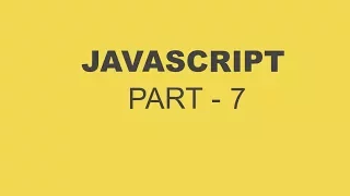 Javascript part - 7 class static