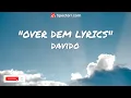 Davido   Over Dem Lyrics