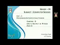 Grade-11 l Computer Science l Input and Output in Python l Part-3
