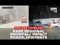 WX COVERAGE Surprise snowfall in Western Washington force road highway closures