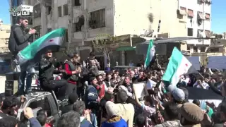 القابون   مظاهرة في حي القابون لإعادة روح الثورة وتجديدا  للعهد           دندنها