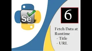 Selenium Python Fetch data at Runtime Title URL