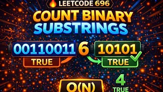 LeetCode 696 Count Binary Substrings O N Greedy Approach Explained