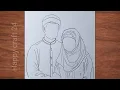 how to draw muslim couple step by step muslim couple drawing drawing drawing muslim