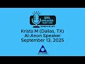 Krista M Dallas TX - Al-Anon Speaker