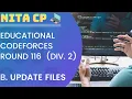 Educational Round B Update Files Solution Codeforces NITA CP
