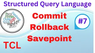 Commit Rollback Savepoint TCL SQL Oracle Tutorial - 7 Tamil