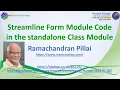 AEU23 Streamline Form Module Code in the standalone Class Module A P R Pillai