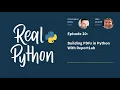 Building PDFs in Python with ReportLab Real Python Podcast