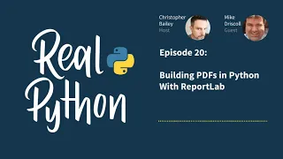 Building PDFs in Python with ReportLab Real Python Podcast