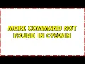 more command not found in Cygwin