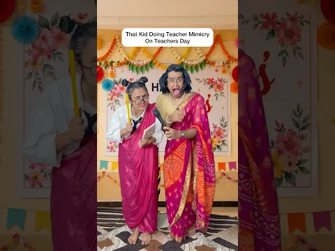 That Kid doing Teacher Mimicry on Teachers Day😱#funnyshorts #relatable #teachersday #school #kids