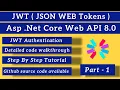 JSON Web Tokens JWT in NET 9 Web API - User Registration Login Authentication Part 1