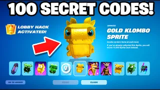 100 LOBBY HACK Codes in Fortnite NOW All Codes